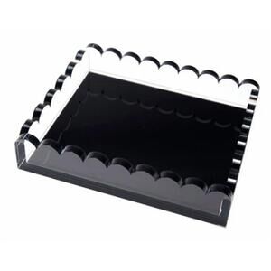 NEW TARA WILSON DESIGNS acrylic scallop tray in black